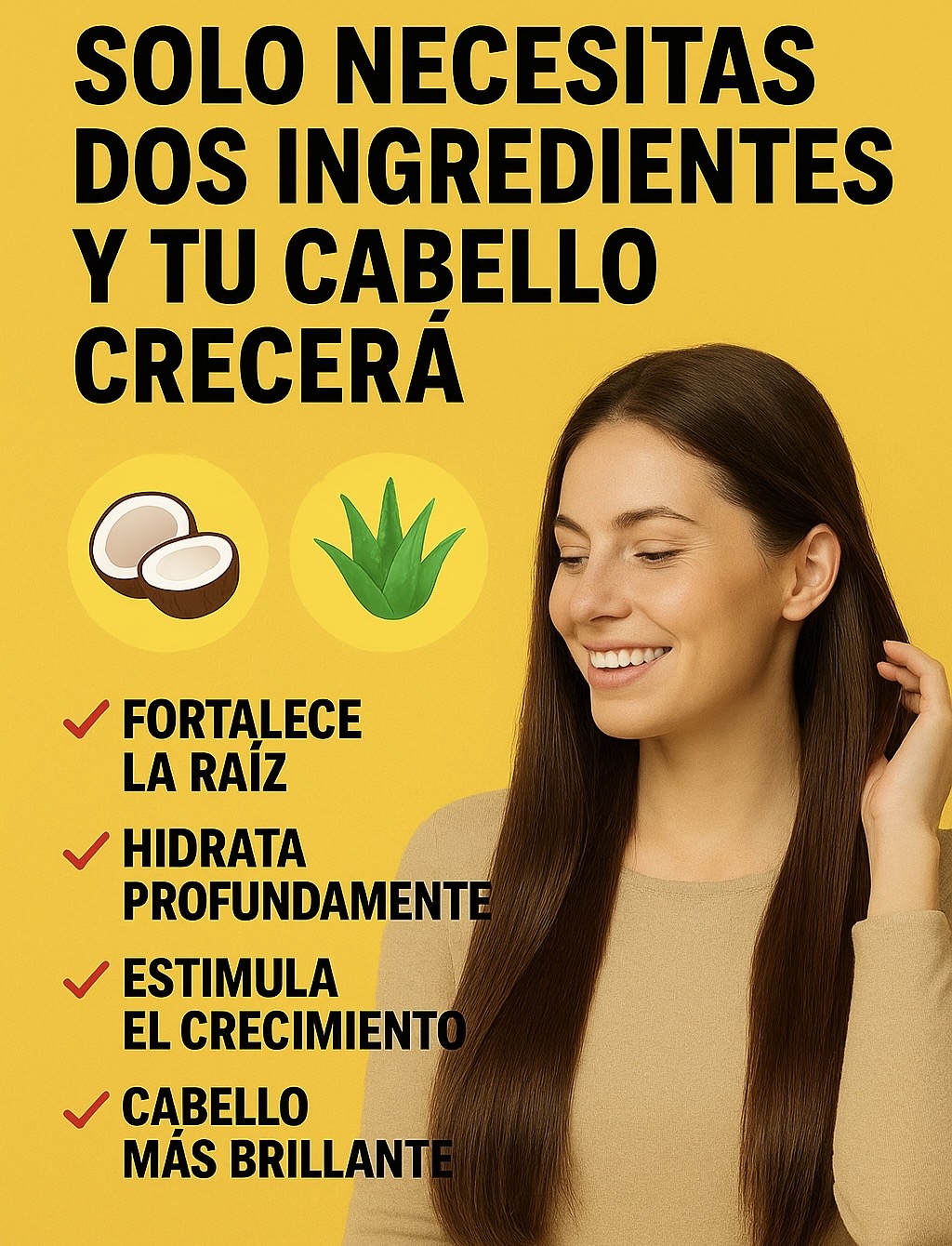 Aplícalo en tu cabello antes de dormir, y en la mañana veras