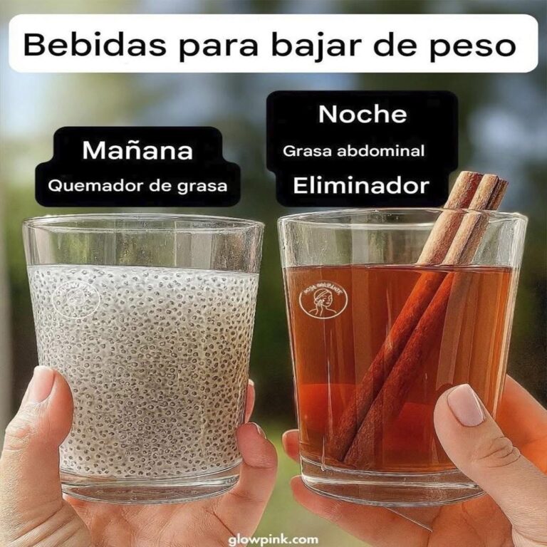Agua de chía en la mañana y agua de canela en la noche para perder peso