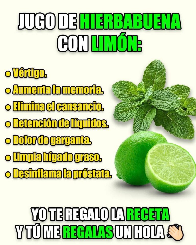Jugo de hierbabuena con limón: beneficios, preparación y secretos