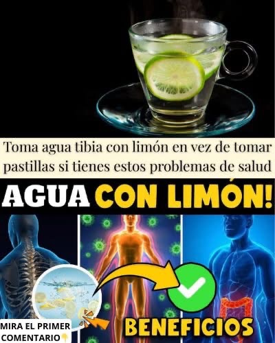 Beber agua tibia con limón beneficios reales