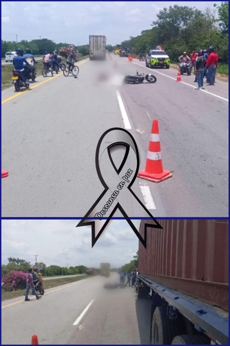 Tragedia en Bosconia: motociclista pierde la vida en fuerte accidente con tractomula