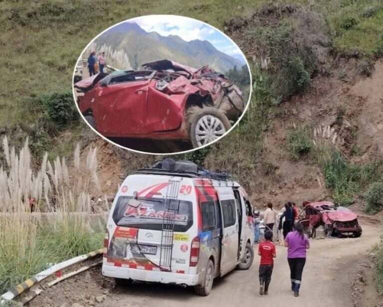 Tragedia en Chachapoyas – Celendín: auto cae a un abismo y deja dos fallecidos