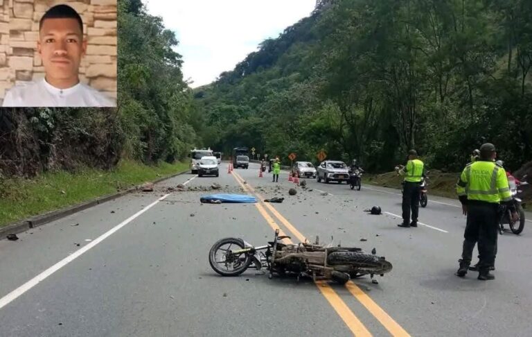Tragedia en Caldas: joven muere tras impacto de roca en plena carretera