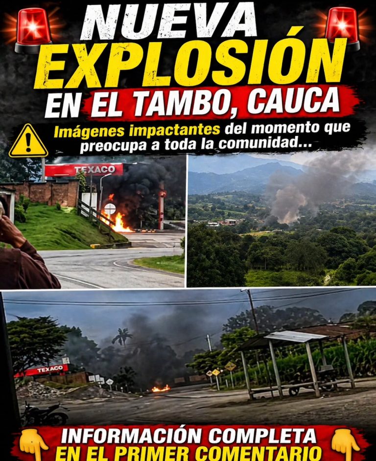 🚨 Nueva explosión en El Tambo, Cauca: alarma total en la comunidad
