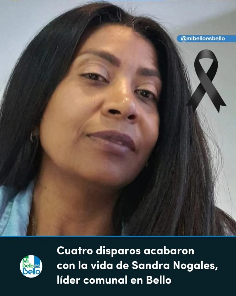 💔 Consternación en Bello: asesinan a reconocida líder comunal del barrio Las Vegas