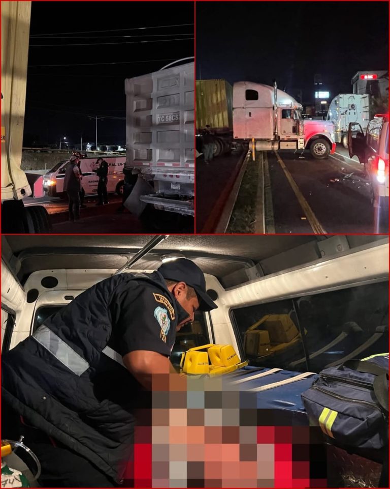 🚨 Brutal accidente entre vehículos pesados en ruta Interamericana deja un herido grave en San Lucas Sacatepéquez