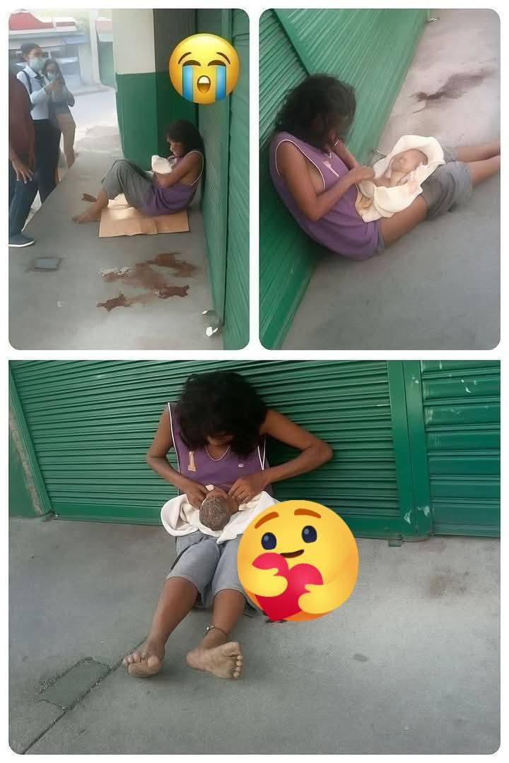 Indigente dio a luz en plena calle y la escena dejó a todos completamente impactados