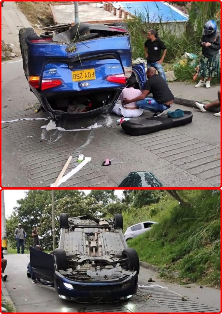 🚨 Aparatoso accidente en Medellín deja varios miembros de una familia heridos