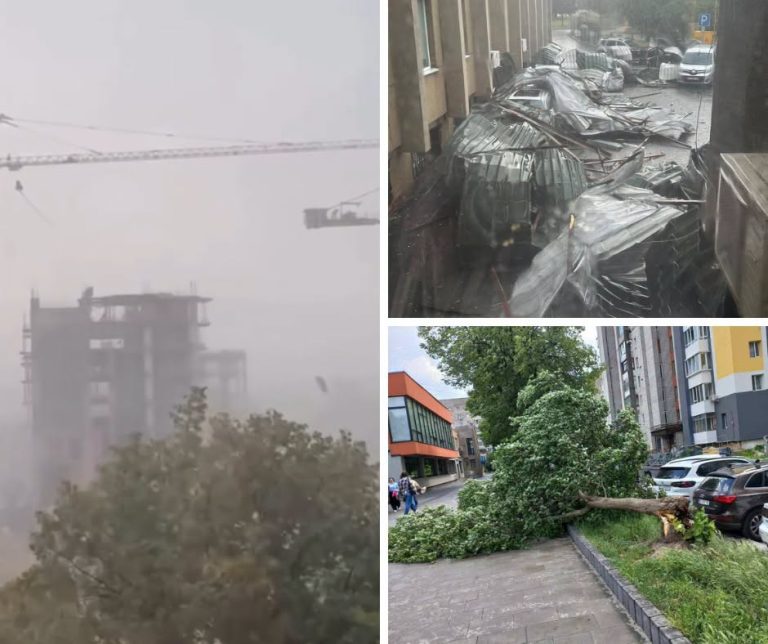 Violenta tormenta golpea Lviv tras una ola de calor y deja graves daños