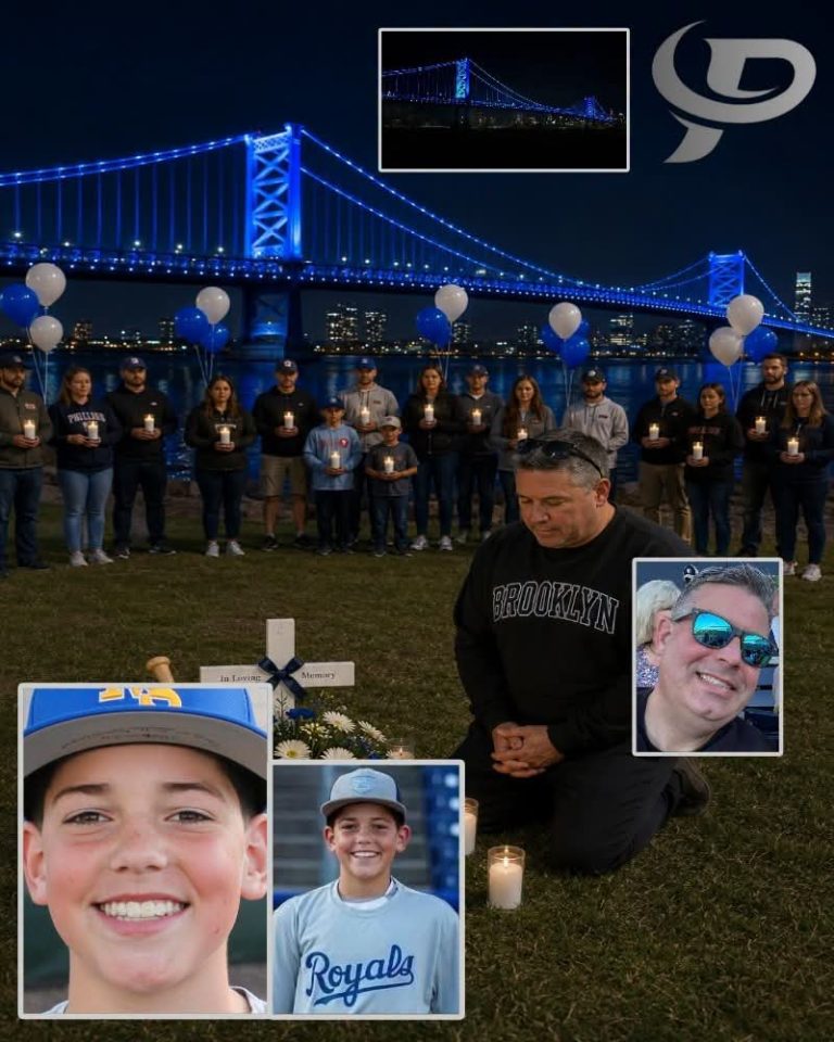 Ben Franklin Bridge se ilumina de azul en homenaje a joven jugador de béisbol: comunidad se une en emotiva vigilia