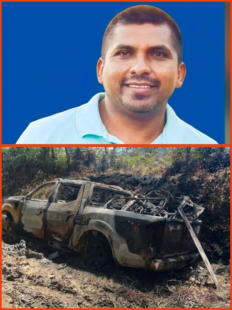 Hallan camioneta incinerada de comerciante secuestrado en Huila