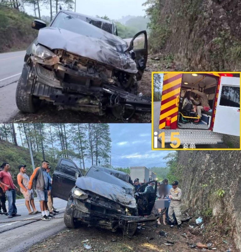 Joven salvadoreña resulta herida tras accidente vial en Campamento, Olancho