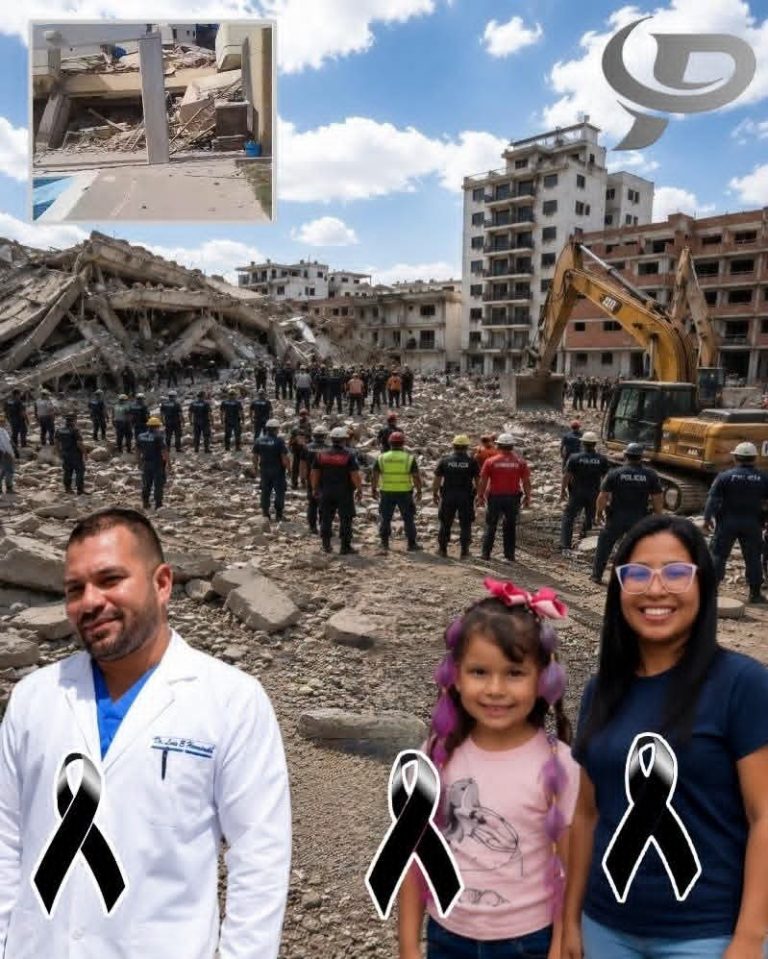 Confirman muerte del Dr. Luis Oliveros, su esposa e hija tras colapso de edificación