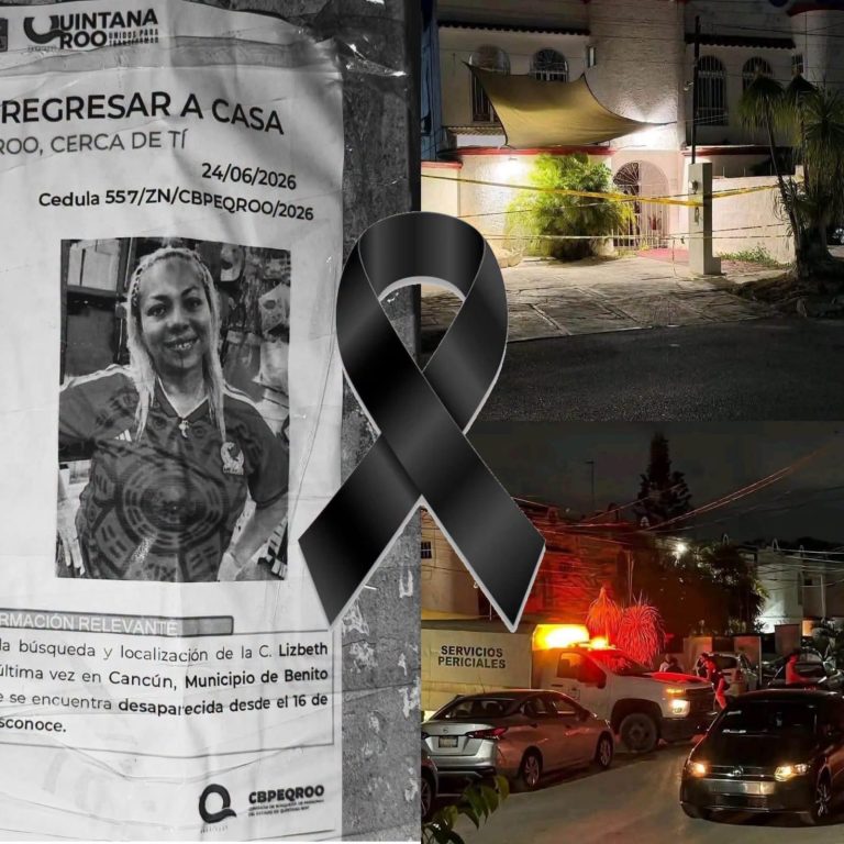 Hallan sin vida a Lizbeth Bustos Vera en Cancún; Fiscalía investiga el caso como presunto feminicidio
